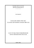 Tóm tắt Luận văn Thạc sĩ Kinh tế: Sự hài lòng trong công việc của giảng viên Trường Cao đẳng Thủy sản