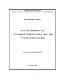 Tóm tắt Luận văn Thạc sĩ Lịch sử: Đảng bộ tỉnh Hưng Yên lãnh đạo sự ghiệp giáo dục - đào tạo từ năm 1997 đến năm 2006