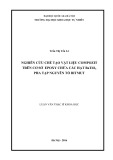 Tóm tắt Luận văn Thạc sĩ Khoa học: Nghiên cứu chế tạo vật liệu compozit trên cơ sở epoxy chứa các hạt BaTiO3 pha tạp nguyên tố bitmut