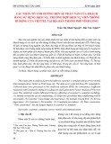 Các nhân tố ảnh hưởng đến sự phàn nàn của khách hàng sử dụng dịch vụ: Trường hợp dịch vụ viễn thông di động của Vitettel tại địa bàn Thành phố Vĩnh Long