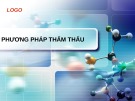 Bài giảng Phương pháp thẩm thấu