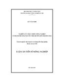 Luận án Tiến sĩ: Nghiên cứu phát triển nông nghiệp ở thành phố Thái Nguyên theo hướng đô thị sinh thái