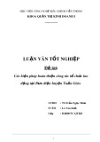 Luận văn tốt nghiệp khoa Quản trị kinh doanh I: Các biện pháp hoàn thiện công tác tổ chức lao động tại Bưu điện huyện Tuần Giáo