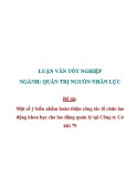 Luận văn tốt nghiệp Quản trị nguồn nhân lực: Một số ý kiến nhằm hoàn thiện công tác tổ chức lao động khoa học cho lao động quản lý tại Công ty Cơ khí 79