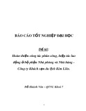 Báo cáo tốt nghiệp: Hoàn thiện công tác phân công, hiệp tác lao động ở bộ phận Nhà phòng và Nhà hàng - Công ty Khách sạn du lịch Kim Liên