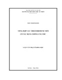 Tóm tắt Luận văn Thạc sĩ Khoa học: Tổng hợp các Thiochromene mới có tác dụng chống ung thư