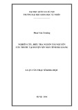 Tóm tắt Luận văn Thạc sĩ Khoa học: Nghiên cứu, điều tra nguồn tài nguyên cây thuốc tại huyện Xín Mần tỉnh Hà Giang