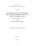 Luận văn Thạc sĩ Lịch sử: Đảng bộ huyện Thường Tín (Thành phố Hà Nội) lãnh đạo thực hiện quy chế dân chủ ở cơ sở từ năm 2008 đến năm 2015