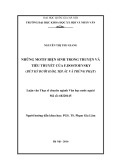 Luận văn Thạc sĩ Văn học: Những motif hiện sinh trong truyện và tiểu thuyết của F.Dostoevsky