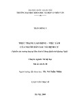 Tóm tắt Luận văn Thạc sĩ Xã hội học: Thực trạng lao động - việc làm của người dân sau tái định cư