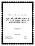 Đồ án môn công nghệ thực phẩm: Thiết kế nhà máy sản xuất sữa tươi thanh trùng và yaourt tiệt trùng