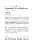 Các yếu tố ảnh hưởng đến tín ngưỡng dân gian của người Việt vùng đồng bằng Bắc Bộ