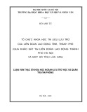 Tóm tắt Luận văn Thạc sĩ Khoa học: Tổ chức khoa học tài liệu lưu trữ của Liên Đoàn lao động tỉnh, thành phố