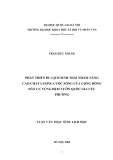 Tóm tắt Luận văn Thạc sĩ Du lịch: Phát triển du lịch sinh thái nhằm nâng cao chất lượng cuộc sống của cộng đồng dân cư vùng đệm vườn quốc gia Cúc Phương