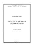 Luận văn Thạc sĩ Việt Nam học: Mối quan hệ làng nghề - phố nghề ở vùng phụ cận và Hà Nội