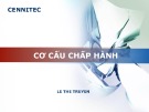 Bài giảng Truyền động thủy lực và khí nén: Cơ cấu chấp hành – Lê Thể Truyền