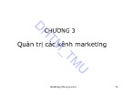 Bài giảng Quản trị maketing 2 - Chương 3: Quản trị các kênh marketing