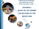 Bài giảng Quản trị tác nghiệp doanh nghiệp khách sạn (Hotel Operations Management): Chương 2 - ĐH Thương Mại