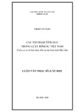 Tóm tắt Luận văn Thạc sĩ Luật học: Các tội phạm tình dục trong Luật hình sự Việt Nam