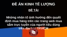 Đề án kinh tế lượng: Những nhân tố ảnh hưởng đến quyết định mua hàng trên các trang web mua sắm trực tuyến của người tiêu dùng trên địa bàn TP.HCM