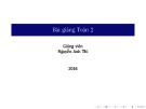 Bài giảng Toán 2: Chương 1 - Nguyễn Anh Thi