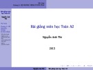 Bài giảng Toán cao cấp A2: Chương 2 - Nguyễn Anh thi