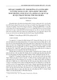 Kết quả nghiên cứu ảnh hưởng của lượng bón vi lượng Mangan (Mn -  Edta) khác nhau đến sinh trưởng, năng suất của giống lúa BC15 tại huyện Thạch Thành, tỉnh Thanh Hóa