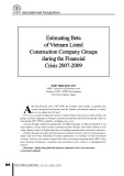 Estimating beta of Vietnam listed contrusction company group during the financial crisis 2007 - 2009