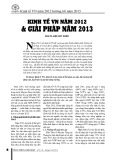 Kinh tế Việt Nam năm 2012 và giải pháp 2013