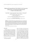 Đánh giá khả năng hấp thu Cu(II), Pb(II), Cr(VI) trong môi trường nước của vật liệu Polyanilin biến tính với dịch và bã chiết cây Sim