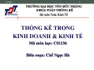 Bài giảng Thống kê trong kinh doanh và kinh tế: Mở đầu - Chế Ngọc Hà