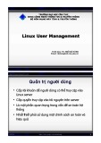 Bài giảng Phát triển phần mềm mã nguồn mở: Linux user management - Bùi Minh Quân