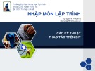 Bài giảng Nhập môn lập trình - Bài 16: Các kỹ thuật thao tác trên bit