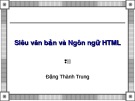 Bài giảng Siêu văn bản và Ngôn ngữ HTML