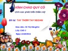 Bài giảng Lĩnh vực phát triển thẩm mỹ - Bài: Tay thơm tay ngoan