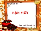 Bài giảng Lĩnh vực phát triển ngôn ngữ -  Bài: Tập tranh thơ "Bạn mới"