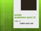 Bài giảng Marketing quốc tế: Tuần 12 - ThS. Nguyễn Thị Minh Hải