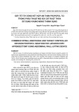 Gây tê tủy sống kết hợp an thần propofol TCI trong phẫu thuật nội soi cắt ruột thừa sử dụng khung nâng thành bụng