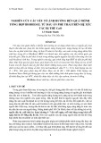 Nghiên cứu các yếu tố ảnh hưởng đến quá trình tổng hợp Biodiesel từ dầu ăn phế thải trên hệ xúc tác dị thể CaO