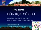 Bài giảng Hóa học vô cơ - Bài 3: Nước