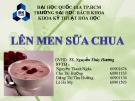 Bài giảng Công nghệ thực phẩm - Bài: Lên men sữa chua