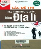  các đề thi theo hình thức tự luận môn Địa lí: phần 2 - nxb Đại học sư phạm