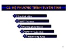Bài giảng Toán kinh tế 1: Chương 2 - ThS. Nguyễn Ngọc Lam