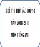 5 Đề thi thử vào lớp 10 môn tiếng Anh năm 2018-2019 có đáp án