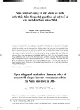 Vận hành sử dụng và đặc điểm vệ sinh nước thải hầm biogas hộ gia đình tại một số xã của tỉnh Hà Nam năm 2014