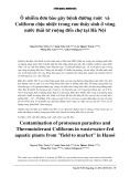 Ô nhiễm đơn bào gây bệnh đường ruột (Cryptosporidum sp, Cyclospora sp and Giardia sp) và Coliform chịu nhiệt (ThC) trong rau thủy sinh ở vùng nước thải từ ruộng đến chợ tại Hà Nội