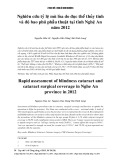 Nghiên cứu tỷ lệ mù lòa do đục thể thủy tinh và độ bao phủ phẫu thuật tại tỉnh Nghệ An năm 2012