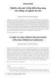 Nghiên cứu một số đặc điểm lâm sàng hội chứng cai nghiện heroin
