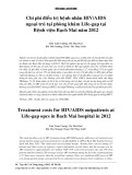 Chi phí điều trị bệnh nhân HIV/AIDS ngoại trú tại phòng khám Life-gap tại Bệnh viện Bạch Mai năm 2012