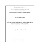 Luận văn Thạc sĩ Kinh tế: Phân quyền sở hữu tài sản trong giao rừng cho cộng đồng ở Tây Nguyên